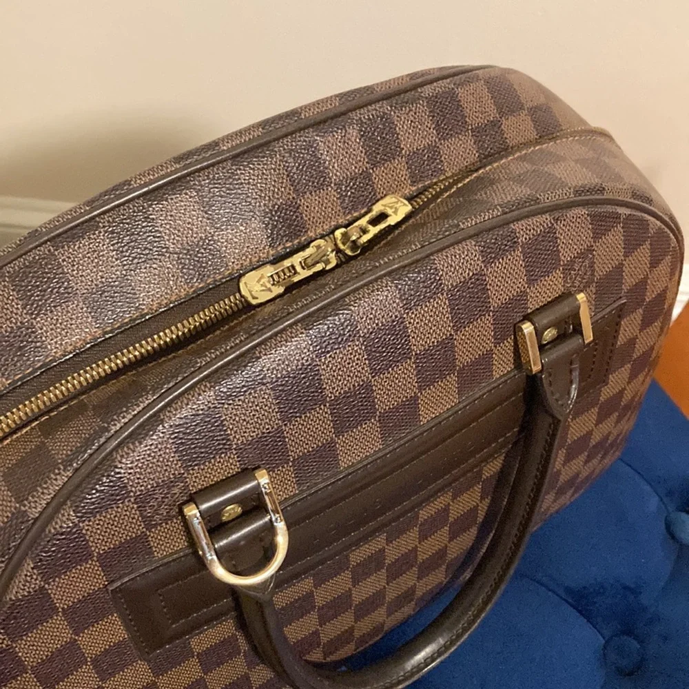 LOUIS VUITTON NOLITA DAMIER EBENE GM HAND BAG WITH DUST BAG